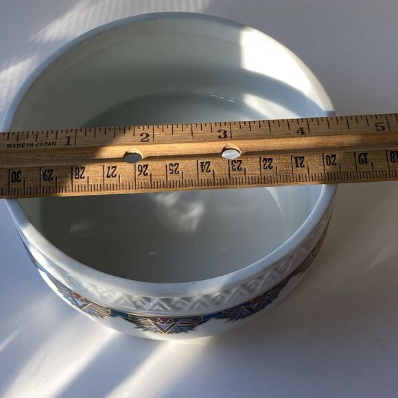 VTG Elizabeth Arden Treasures of the Pharaohs Porcelain Trinket Dish Holder MCM - Picture 3 of 14